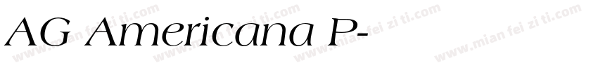 AG Americana P字体转换
